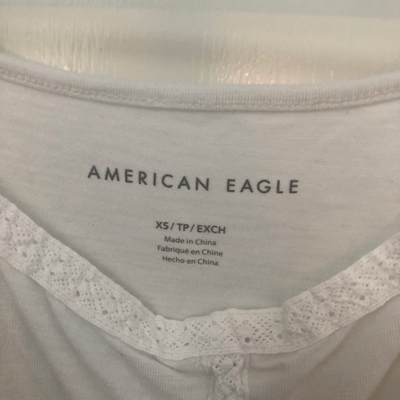 American Eagle White Flowy Top - Picture 5 of 5